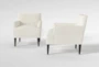 Aspen Sterling Linen 33" Accent Chair Set Of 2 - Side