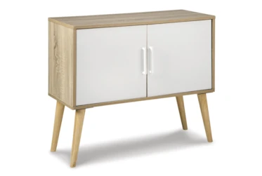 Ospen White/Natural Accent Cabinet