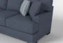 Santo Foam  146" 2 Piece Blue Sectional With Left Arm Facing Oversized Chaise - Detail