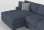 Santo Foam  190" 3 Piece Blue Sectional With Double Oversized Chaise - Detail