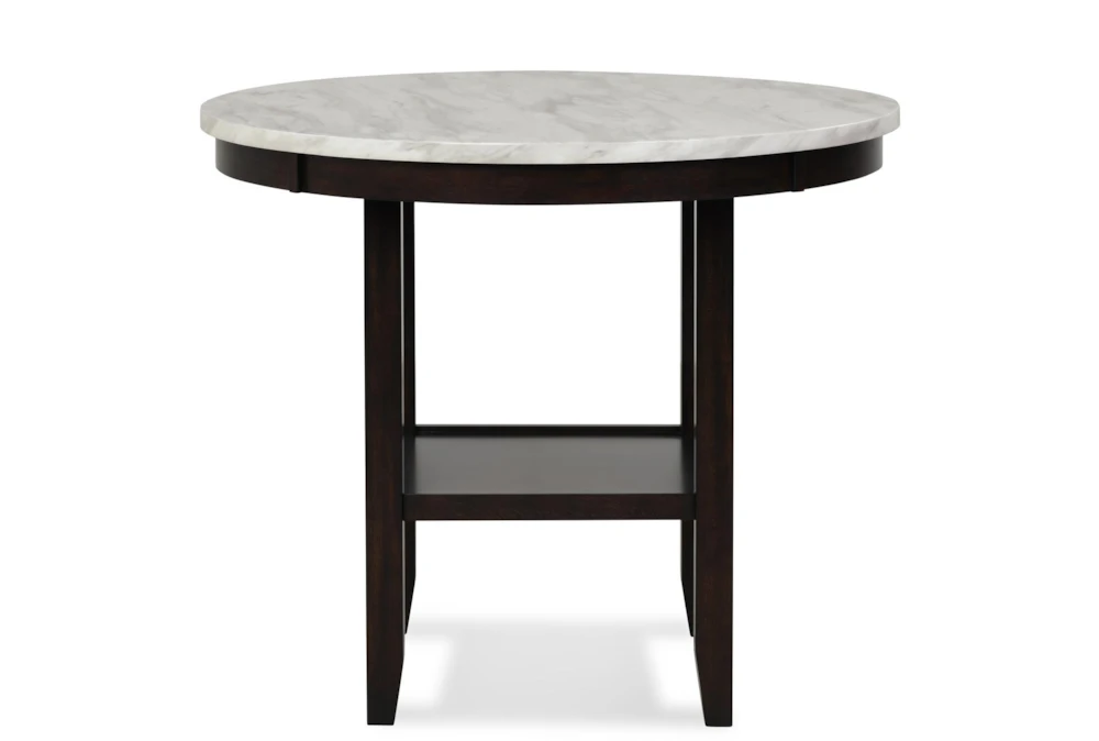 Leslie 46" Faux Marble Round Counter Table