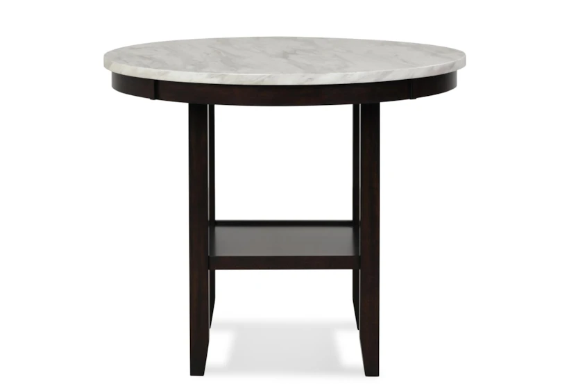 Leslie 46" Faux Marble Round Counter Table - 360