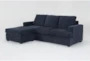 Bonaterra Midnight Blue 97" Sofa with Reversible Chaise - Side