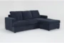 Bonaterra Midnight Blue 97" Sofa with Reversible Chaise - Signature