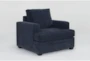 Bonaterra Midnight Blue Arm Chair - Side