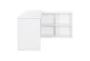 Kelsi White Lift-Top Adjustable Standing L-Shaped Desk With 8 Shelves - Detail