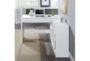 Kelsi White Lift-Top Adjustable Standing L-Shaped Desk With 8 Shelves - Room