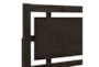Gemini Dark Brown Full Wood Platform Bed - Detail