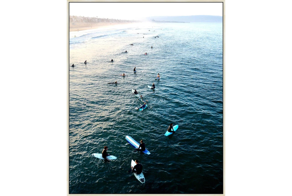 42X52 Ocean Surf With Birch Frame