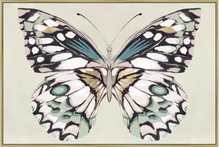 55X37 Pastel Butterfly II With Gold Frame - Main