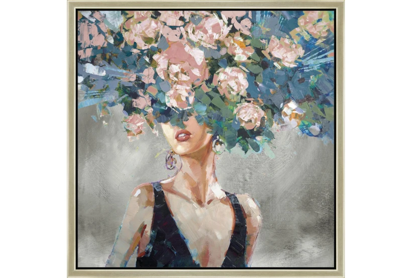 26X26 Head In The Florals I With Champagne Frame - 360