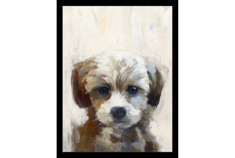 14X18 Rescue Pup With Black Frame - 360