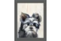 14X18 Yorkie With Grey Frame - Signature