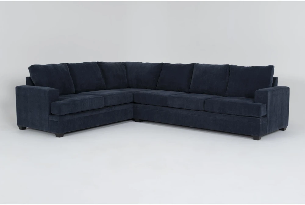 Bonaterra Midnight Blue 127" 2 Piece L-Shaped Sectional with Right Arm Facing Sofa