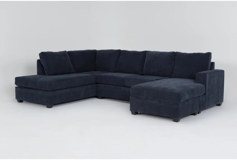 Bonaterra Midnight 127" 2 Piece Sectional with Right Arm Facing Sofa Chaise & Left Arm Facing Corner Chaise - 360
