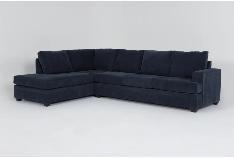 Bonaterra Midnight 127" 2 Piece Sectional with Right Arm Facing Queen Sleeper Sofa & Left Arm Facing Corner Chaise - 360