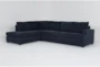 Bonaterra Midnight 127" 2 Piece Sectional with Right Arm Facing Queen Sleeper Sofa & Left Arm Facing Corner Chaise - Signature