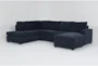 Bonaterra Midnight 127" 2 Piece Sectional with Right Arm Facing Sleeper Sofa Chaise & Left Arm Facing Corner Chaise - Signature