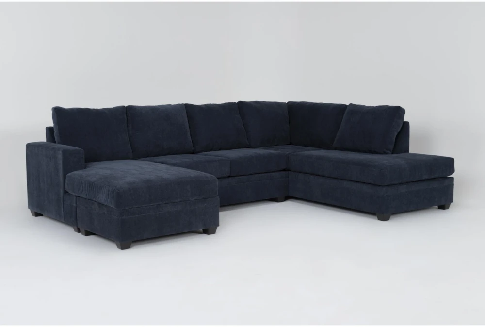 Bonaterra Midnight 127" 2 Piece Sectional with Left Arm Facing Sleeper Sofa Chaise & Right Arm Facing Corner Chaise