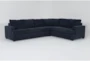 Bonaterra Midnight 127" 2 Piece Sectional with Left Arm Facing Queen Sleeper Sofa - Signature