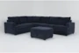 Bonaterra Midnight 127" 2 Piece Sectional with Right Arm Facing Queen Sleeper Sofa & Storage Ottoman - Signature