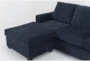 Bonaterra Midnight 127" 2 Piece Sectional with Left Arm Facing Queen Sleeper Sofa Chaise & Storage Ottoman - Detail