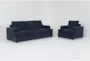 Bonaterra Midnight 2 Piece Queen Sleeper Sofa & Chair Set - Signature