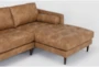 Lukas Caramel Brown Faux Leather 2 Piece L-Shaped Sectional with Right Arm Facing Chaise - Detail