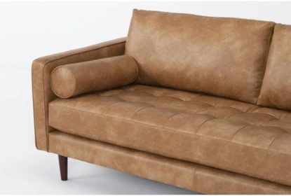 Piece Faux Lukas Sofa & Set 2 Leather Chair Living Spaces Caramel |