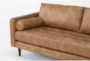 Lukas Caramel Brown Faux Leather 2 Piece Sofa & Arm Chair Set - Detail