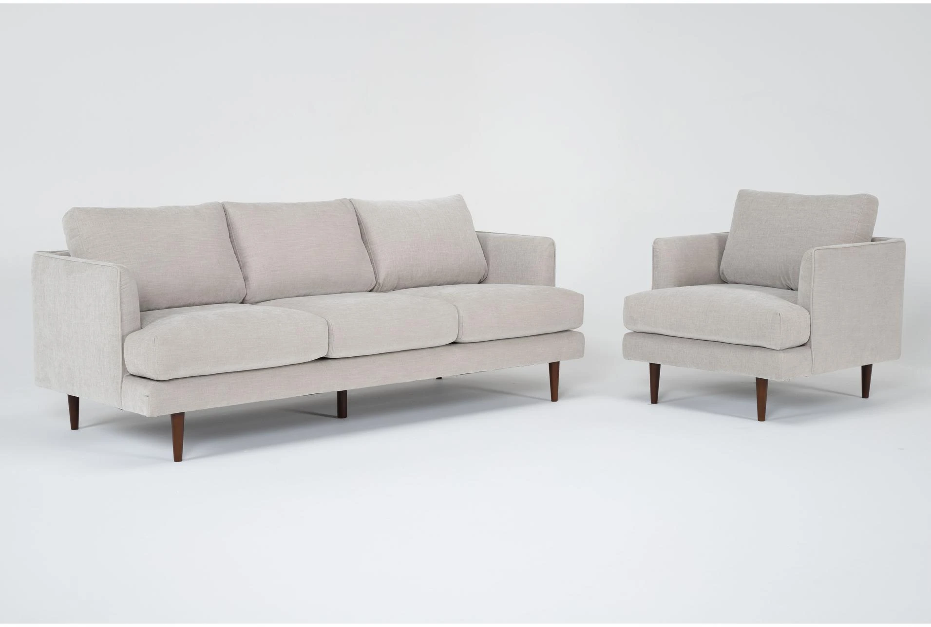 Marques Cobblestone 2 Piece Sofa & Chair Set | Living Spaces
