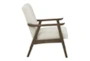 Tommy Linen Armchair with Brushed Brown Finish Frame - Detail
