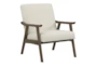 Tommy Linen Armchair with Brushed Brown Finish Frame - Signature