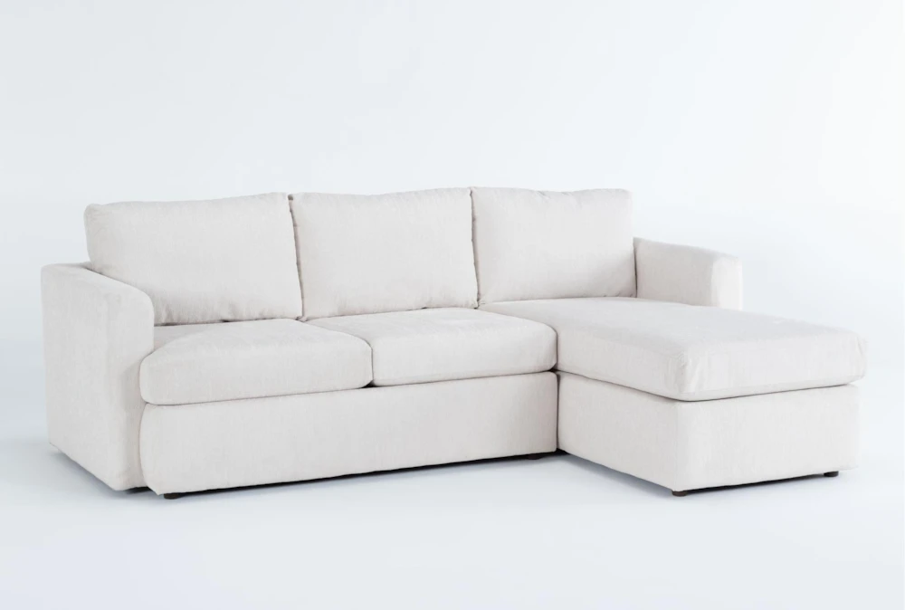 Basil Porcelain 93" 2 Piece Sectional with Right Arm Facing Chaise