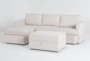 Basil Porcelain 93" 2 Piece Sectional with Left Arm Facing Chaise & Ottoman - Signature