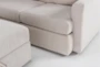 Basil Porcelain 125" Piece Sectional with Left Arm Facing Chaise & Ottoman - Detail
