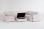 Basil Porcelain 125" Piece Sectional with Left Arm Facing Chaise & Ottoman - Side