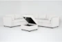 Solimar Sand 7 Piece Modular Sectional with 3 Corners, 3 Armless Chairs & Storage Ottoman - Side