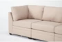 Solimar Flax 6 Piece Modular Sectional with 2 Corners, 3 Armless Chairs & Storage Ottoman - Detail