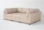 Solimar Flax 6 Piece Modular Sectional with 2 Corners, 3 Armless Chairs & Storage Ottoman - Signature