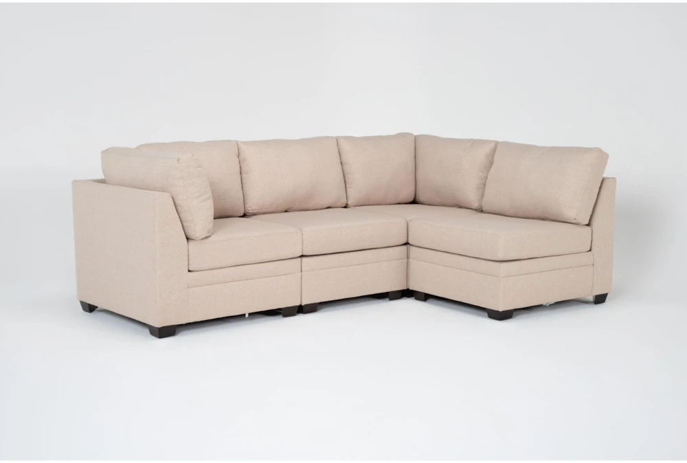 Solimar Flax 4 Piece Modular Sectional with 2 Corners & 2 Armless Chairs