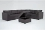Solimar Graphite 7 Piece Modular Sectional with 3 Corners, 3 Armless Chairs & Ot - Side