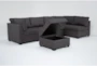 Solimar Graphite 6 Piece Modular Sectional with 2 Corners, 3 Armless Chairs & Ot - Side