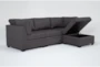 Solimar Graphite 4 Piece Modular Sofa & Storage Ottoman - Side