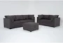 Solimar Graphite 6 Piece Modular Sofa, Loveseat & Storage Ottoman - Signature