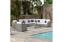 Carlyle Outdoor 9 Piece Sectional Conversation Set With Centered Ink Sunbrella Cushions - Room