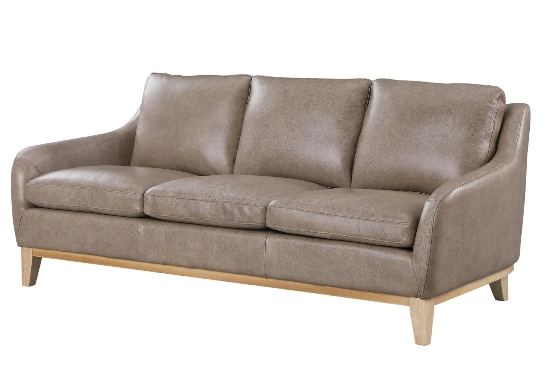 Rider Leather Beige Lawson Sofa With