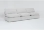 Alana Linen 3 Piece Armless Sofa - Side