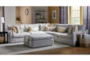 Alana Grey Linen 5 Piece Modular L-Shaped Sectional with Ottoman - Room