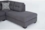 Callahan Charcoal 105" 2 Piece Sectional with Right Arm Facing Chaise & Ottoman - Detail